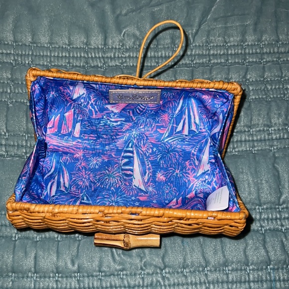 NWT Lilly Pulitzer Wicker Purse - Picture 3 of 4